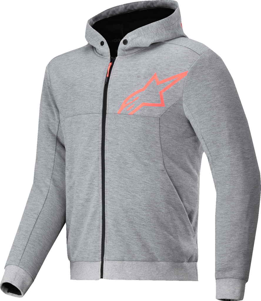 ALPINESTARS Chrome v2 Sport Hoodie - Heather Gray/Red Fluo - XL 4200325-9199-XL