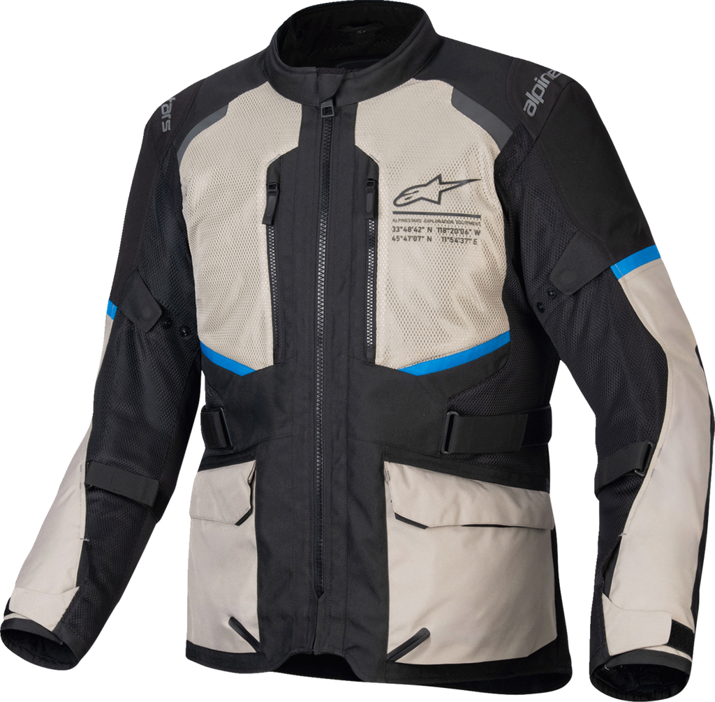 ALPINESTARS Andes Air Drystar? Jacket - Black/Laurel Gray/Bright Blue - Small 3207924-1479-S