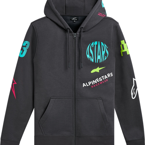 ALPINESTARS Variegate Zip Hoodie - Gunmetal - Large 1215-53200-190-L