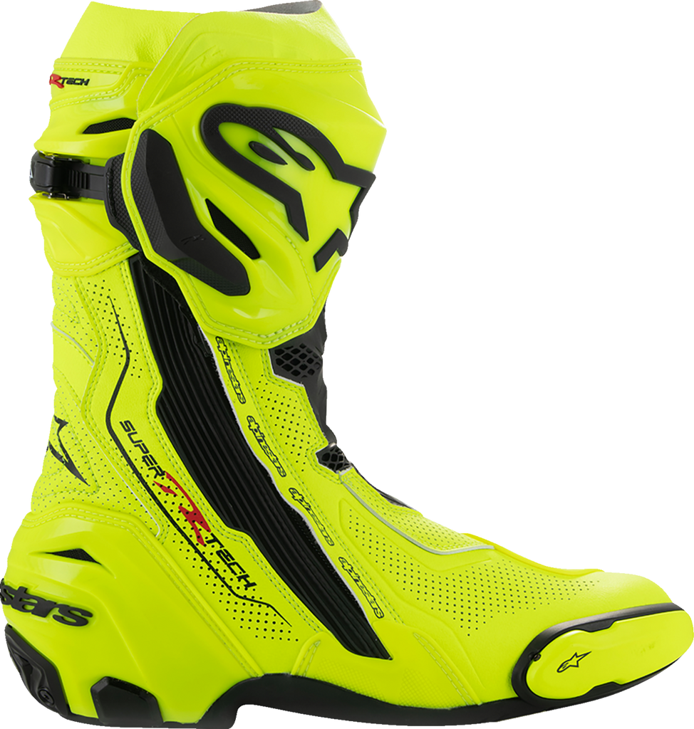ALPINESTARS Supertech R Vented Boots - Fluorescent Yellow/Black - US 12.5 / EU 48 2220121-551-48