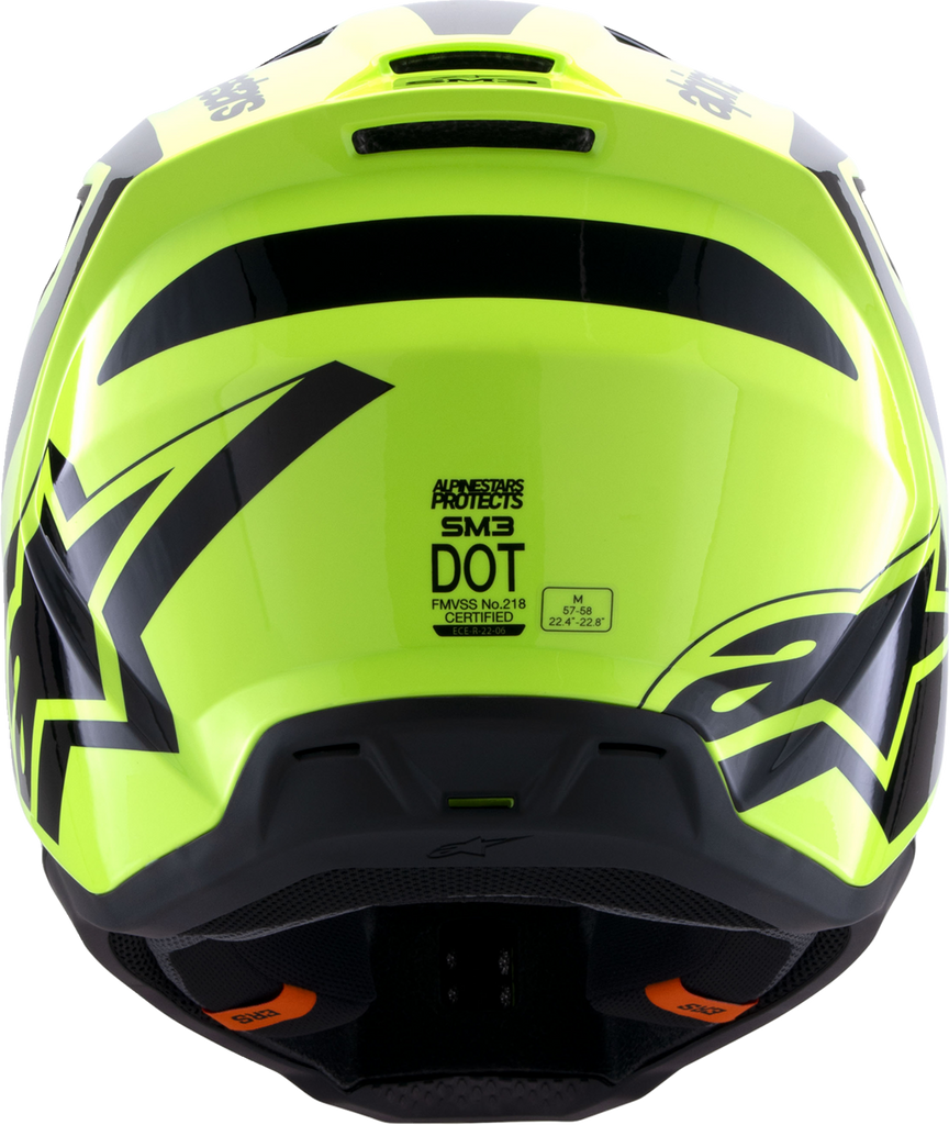 ALPINESTARS SM3 Helmet - Heat - Gloss Yellow Fluo/Black - Large 8301026-5011-L