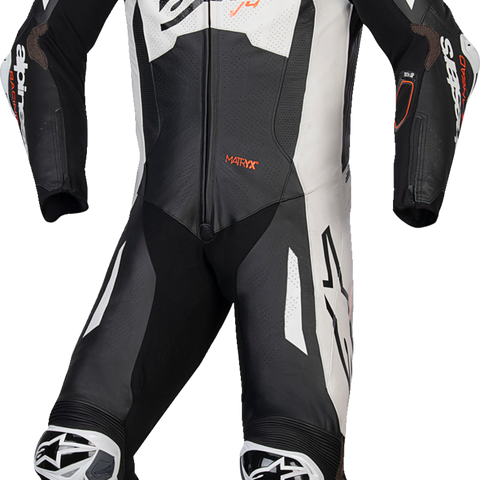 ALPINESTARS GP Plus v4 Sprint 1-Piece Leather Suit - Black/Red Fluo/White - US 52 / EU 62 3150225-1231-62