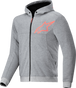 ALPINESTARS Chrome v2 Sport Hoodie - Heather Gray/Red Fluo - 2XL 4200325-9199-2XL