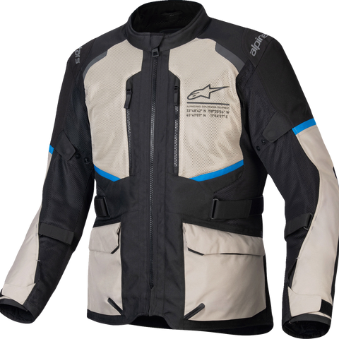 ALPINESTARS Andes Air Drystar? Jacket - Black/Laurel Gray/Bright Blue - Large 3207924-1479-L