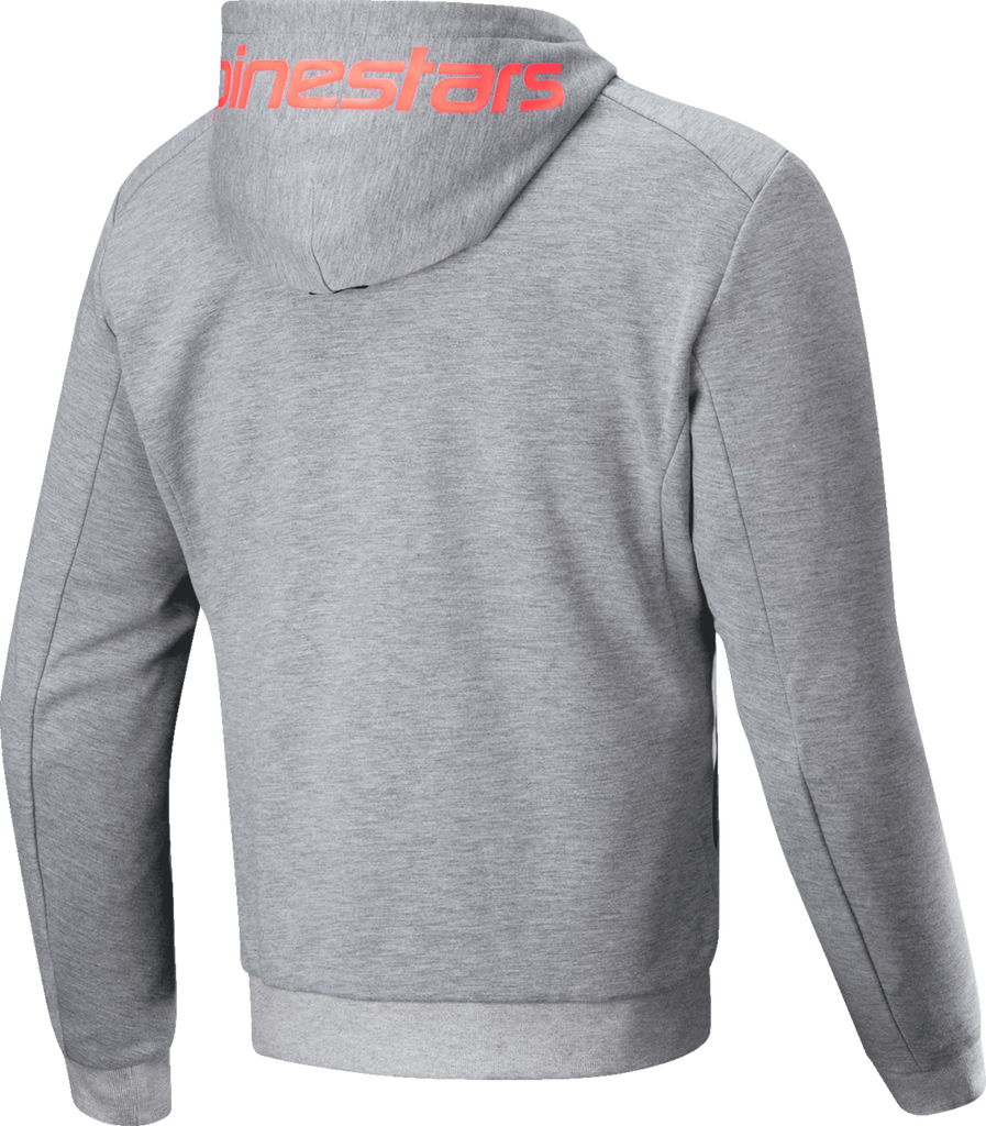 ALPINESTARS Chrome v2 Sport Hoodie - Heather Gray/Red Fluo - Large 4200325-9199-L