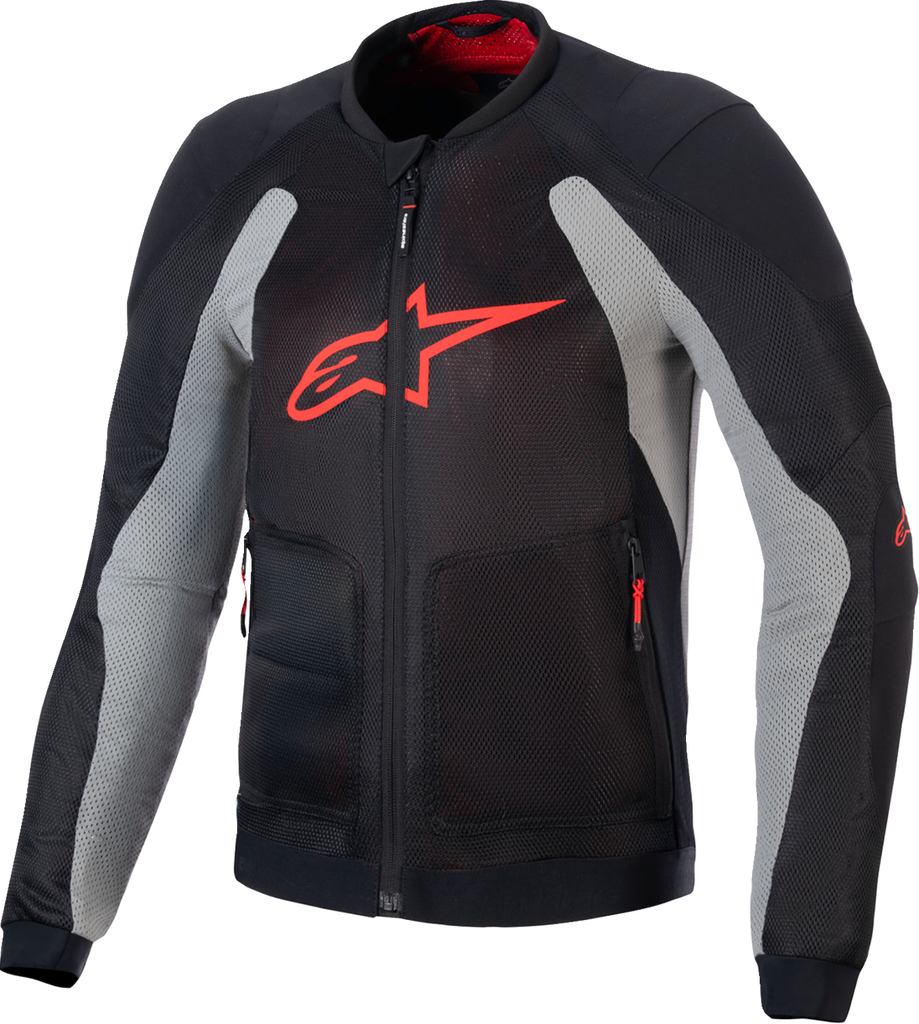 ALPINESTARS Troop-Air Jacket - Black/Ash Gray/Bright Red - XL 3301225-1087-XL