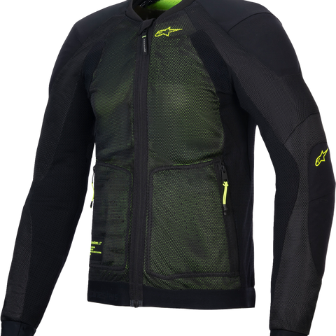 ALPINESTARS Troop-Air Jacket - Black/Fluo Yellow - 4XL 3301225-168-4XL
