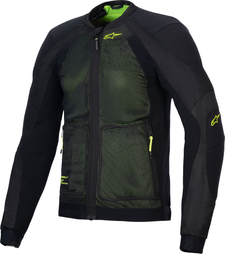ALPINESTARS Troop-Air Jacket - Black/Fluo Yellow - Small 3301225-168-S