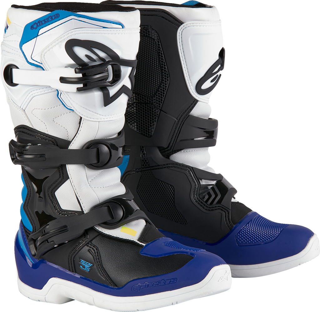 ALPINESTARS Youth Tech3S Boots - White/Black/Blue - US 7 / EU 40.5 2014024-2179-7