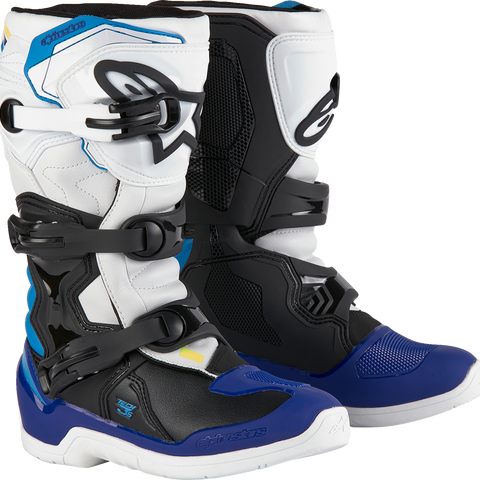 ALPINESTARS Youth Tech3S Boots - White/Black/Blue - US 7 / EU 40.5 2014024-2179-7
