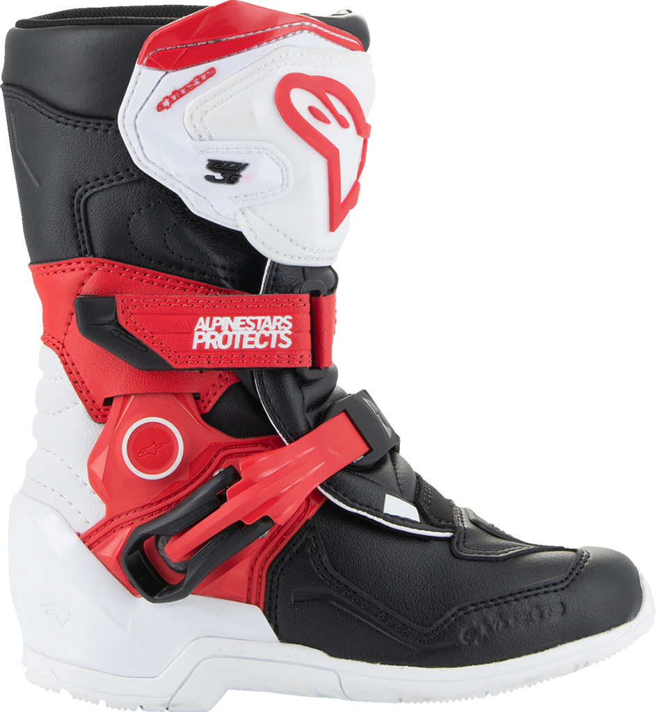 ALPINESTARS Kids Tech 3S Boots - Red/Black/White - US 11 / EU 29 2014524-2030-11