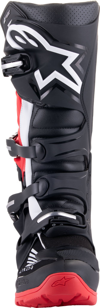 Honda Tech 7 Enduro Drystar Black/Bright Red Sz 6