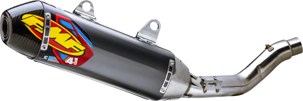 FMF Factory 4.1 RCT Slip-On Muffler - Aluminum/Stainless Steel - Carbon End Cap - Honda CRF250 R/RX 041618
