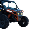 RAVEK Front Bumper/Skid Plate with Amber Lights - Orange - RZR XP 1000 64-317ORLA