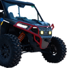 RAVEK Front Bumper/Skid Plate with Amber Lights - Red - RZR XP 1000 64-317RDLA