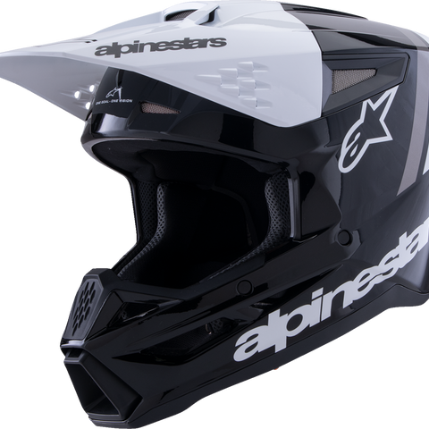 ALPINESTARS SM3 Helmet - Radium - Gloss Black/White/Gray - Large 8300826-1546-L
