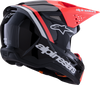 ALPINESTARS SM3 Helmet - Radium - Gloss Black/Red Fluo/White - Large 8300826-1553-L