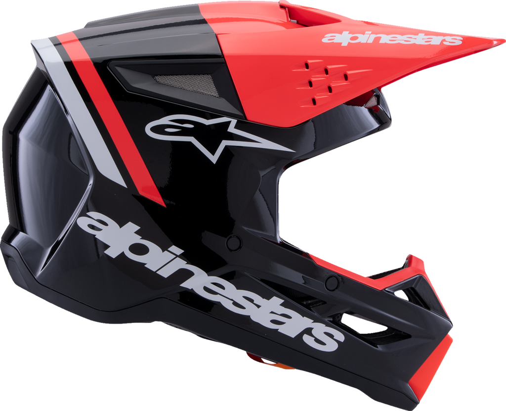 ALPINESTARS SM3 Helmet - Radium - Gloss Black/Red Fluo/White - XL 8300826-1553-XL