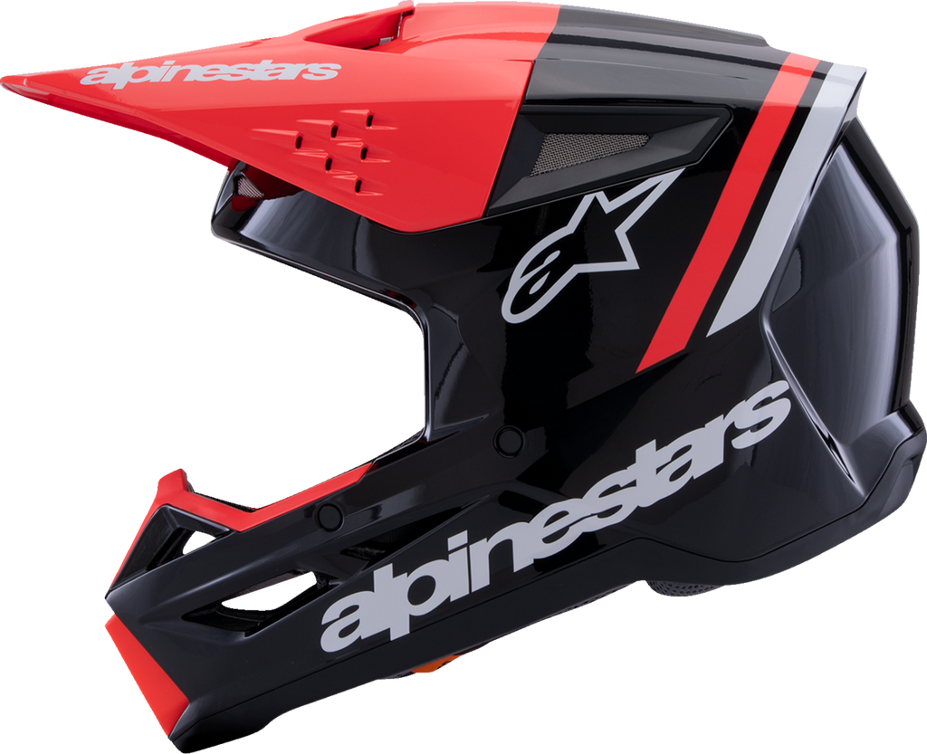 ALPINESTARS SM3 Helmet - Radium - Gloss Black/Red Fluo/White - XL 8300826-1553-XL