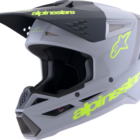 ALPINESTARS SM3 Helmet - Radium - Matte Gray/Black/Yellow Fluo - Large 8300826-9510-L