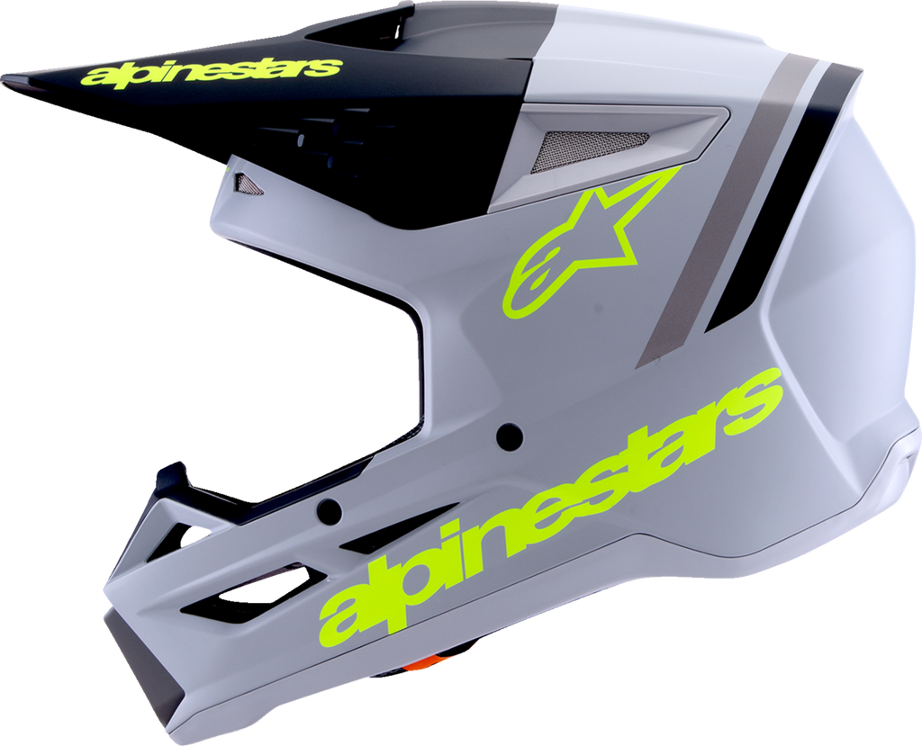 ALPINESTARS SM3 Helmet - Radium - Matte Gray/Black/Yellow Fluo - Medium 8300826-9510-M