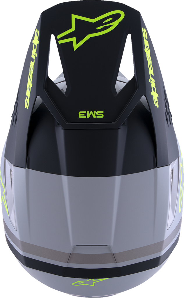 ALPINESTARS SM3 Helmet - Radium - Matte Gray/Black/Yellow Fluo - Medium 8300826-9510-M