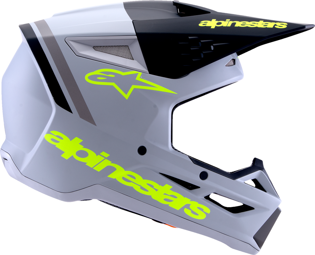 ALPINESTARS SM3 Helmet - Radium - Matte Gray/Black/Yellow Fluo - Medium 8300826-9510-M