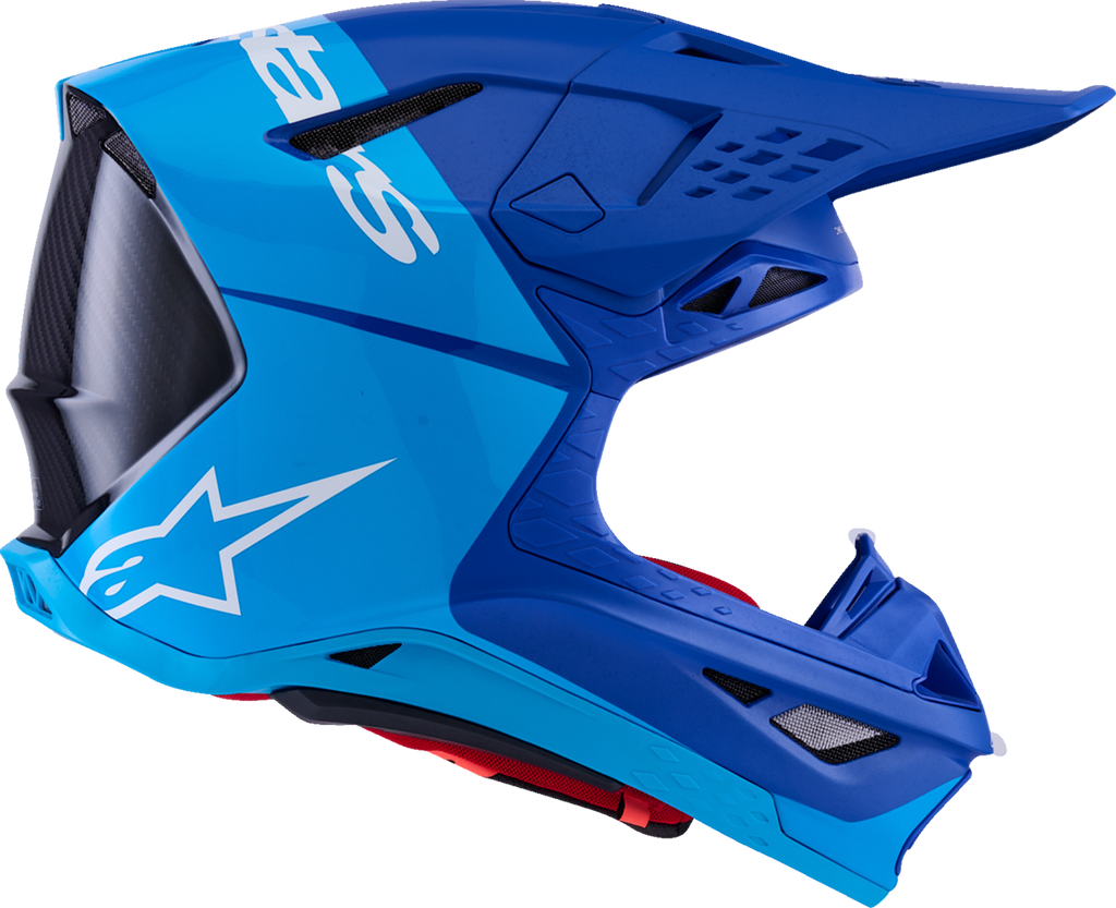 ALPINESTARS Supertech M10 Helmet - Flood - MIPS? - Blue/Black Carbon - XS 8301023-7282-XS