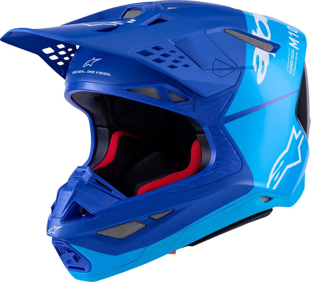 ALPINESTARS Supertech M10 Helmet - Flood - MIPS? - Blue/Black Carbon - Small 8301023-7282-S