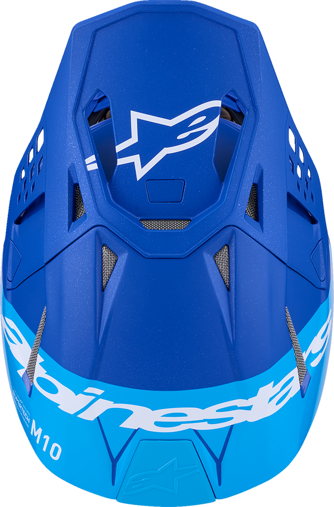 ALPINESTARS Supertech M10 Helmet - Flood - MIPS? - Blue/Black Carbon - Medium 8301023-7282-M