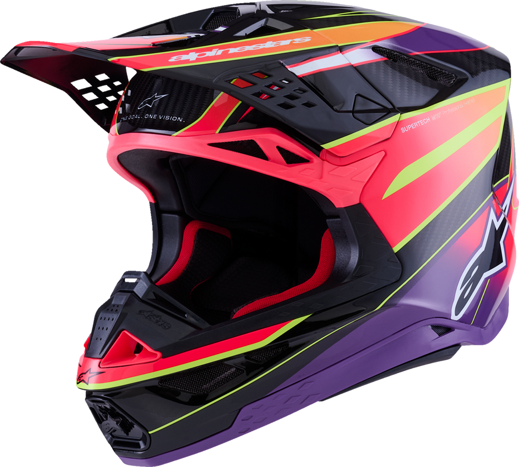 ALPINESTARS Supertech M10 Helmet - MIPS? - Era - Gloss Pink/Violet/Yellow Fluo - XS 8301223-3145-XS