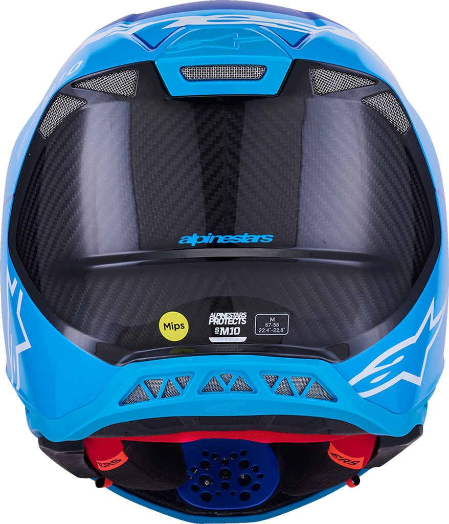 ALPINESTARS Supertech M10 Helmet - Flood - MIPS? - Blue/Black Carbon - XL 8301023-7282-XL