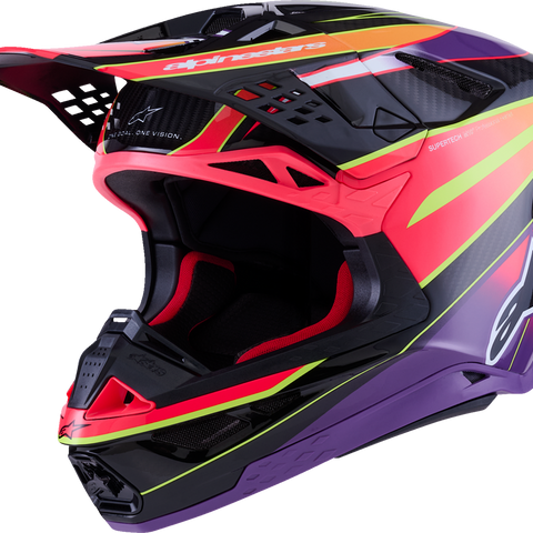 ALPINESTARS Supertech M10 Helmet - MIPS? - Era - Gloss Pink/Violet/Yellow Fluo - Large 8301223-3145-L