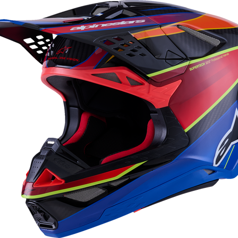 ALPINESTARS Supertech M10 Helmet - MIPS? - Era - Gloss Blue/Red/Yellow Fluo - XS 8301223-7356-XS