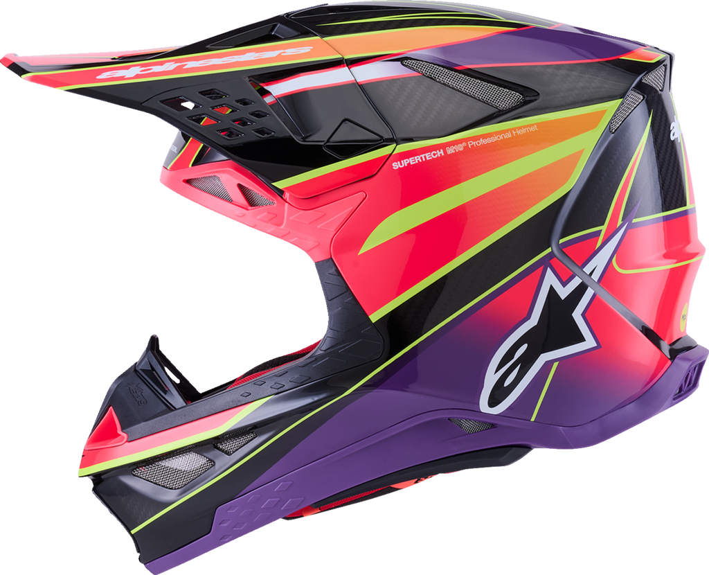 ALPINESTARS Supertech M10 Helmet - MIPS? - Era - Gloss Pink/Violet/Yellow Fluo - 2XL 8301223-3145-XXL