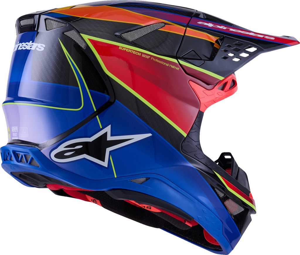ALPINESTARS Supertech M10 Helmet - MIPS? - Era - Gloss Blue/Red/Yellow Fluo - XS 8301223-7356-XS