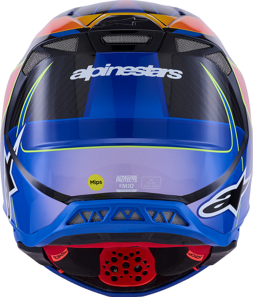 ALPINESTARS Supertech M10 Helmet - MIPS? - Era - Gloss Blue/Red/Yellow Fluo - XS 8301223-7356-XS