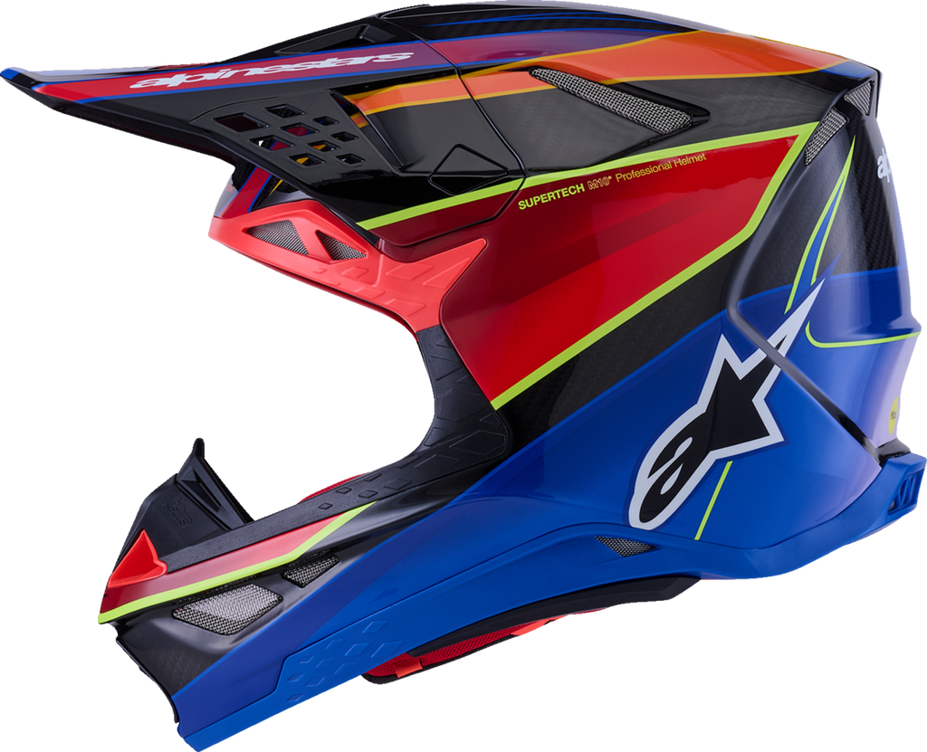 ALPINESTARS Supertech M10 Helmet - MIPS? - Era - Gloss Blue/Red/Yellow Fluo - Small 8301223-7356-S