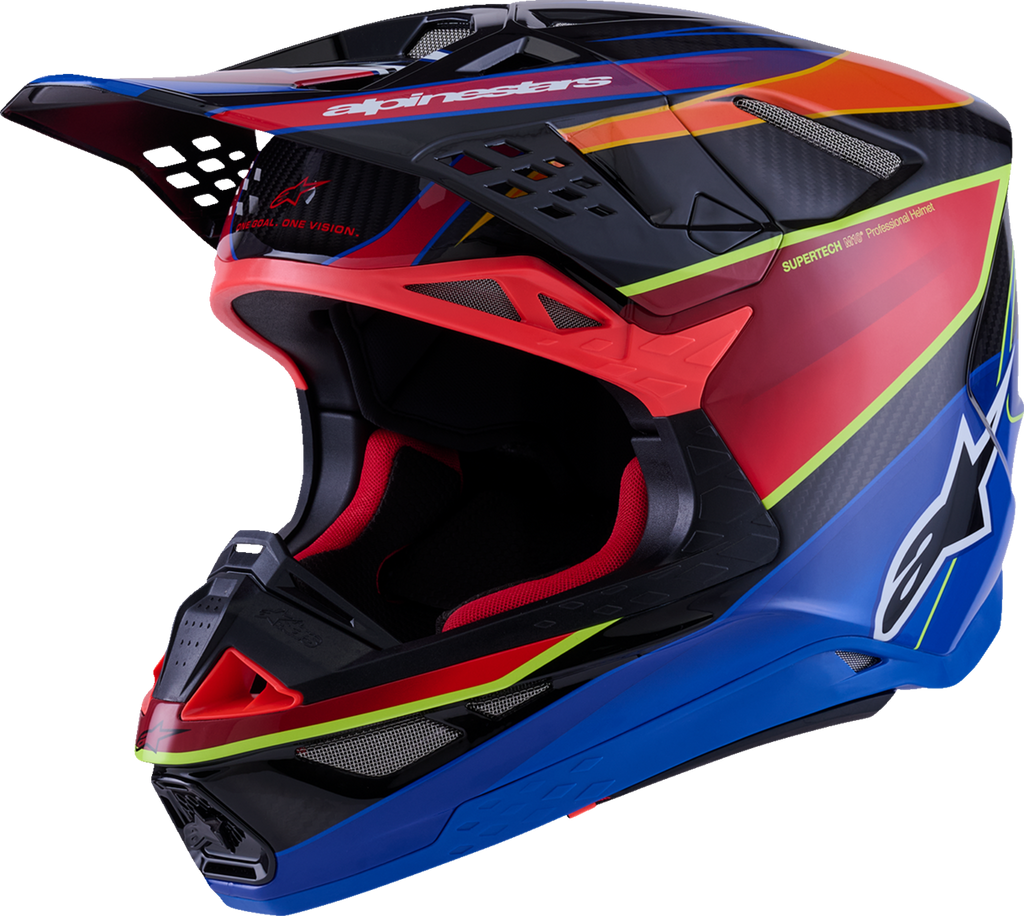 ALPINESTARS Supertech M10 Helmet - MIPS? - Era - Gloss Blue/Red/Yellow Fluo - Medium 8301223-7356-M