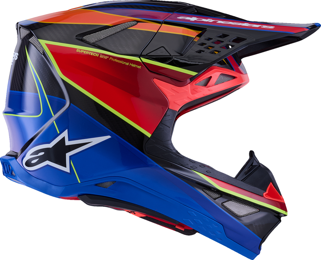 ALPINESTARS Supertech M10 Helmet - MIPS? - Era - Gloss Blue/Red/Yellow Fluo - Small 8301223-7356-S