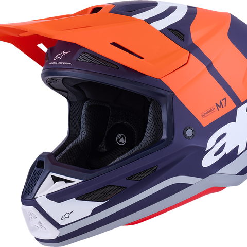 ALPINESTARS SM7 Helmet - Core - Matte Orange/Blue - Medium 8301826-408-M