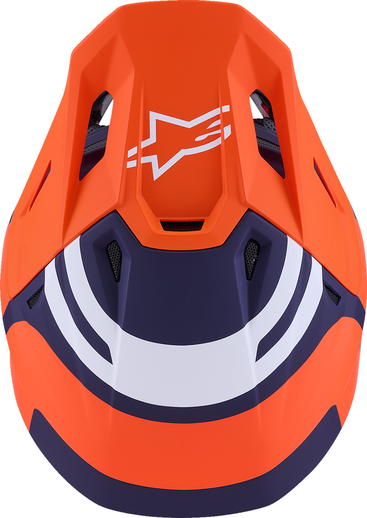 ALPINESTARS SM7 Helmet - Core - Matte Orange/Blue - Large 8301826-408-L
