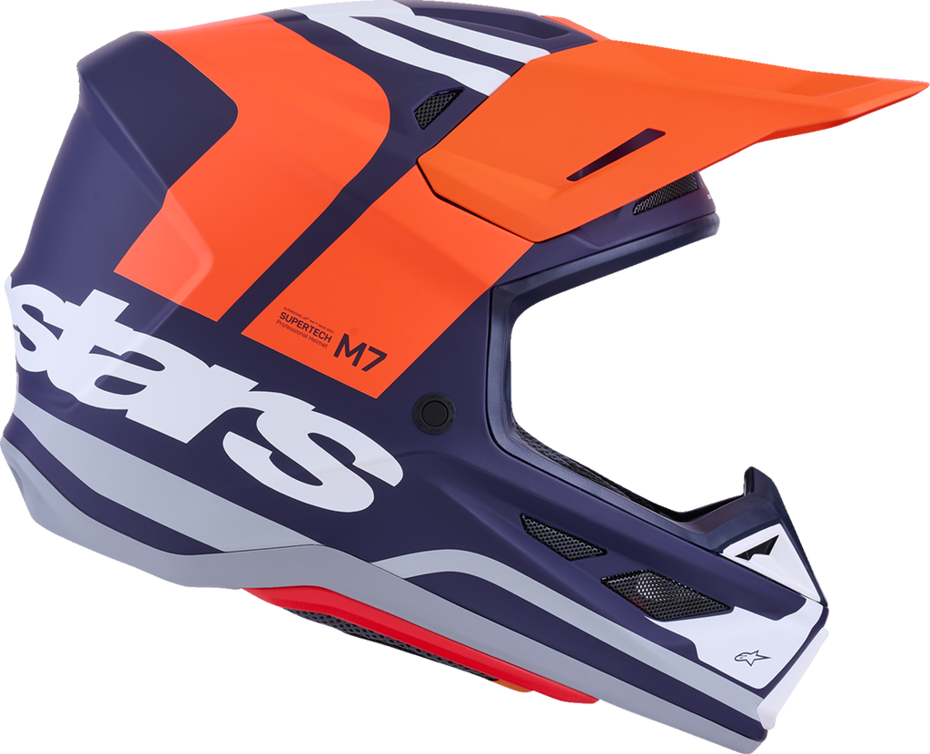 ALPINESTARS SM7 Helmet - Core - Matte Orange/Blue - Small 8301826-408-S