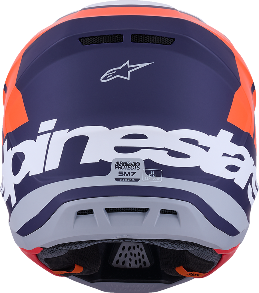 ALPINESTARS SM7 Helmet - Core - Matte Orange/Blue - 2XL 8301826-408-XXL