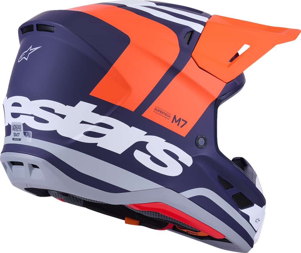 ALPINESTARS SM7 Helmet - Core - Matte Orange/Blue - 2XL 8301826-408-XXL