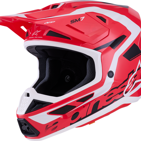 ALPINESTARS SM7 Helmet - Deed - Gloss Red/Black/White - XS 8302426-3139-XS