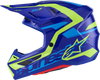 ALPINESTARS SM7 Helmet - Deed - Gloss Blue/Yellow Fluo - XS 8302426-7253-XS