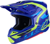 ALPINESTARS SM7 Helmet - Deed - Gloss Blue/Yellow Fluo - Large 8302426-7253-L