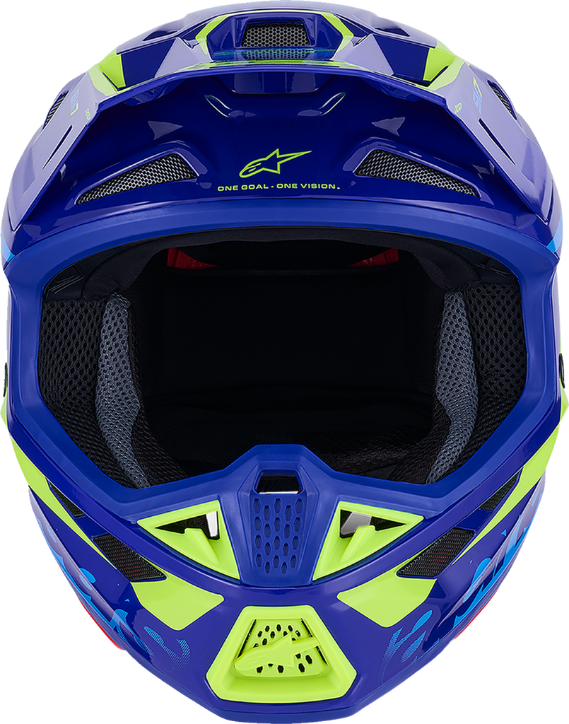 ALPINESTARS SM7 Helmet - Deed - Gloss Blue/Yellow Fluo - XL 8302426-7253-XL