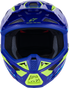 ALPINESTARS SM7 Helmet - Deed - Gloss Blue/Yellow Fluo - XL 8302426-7253-XL